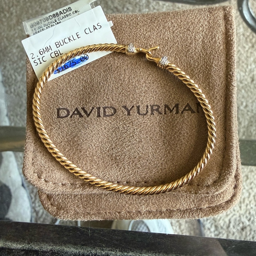 David Yurman Gold and Silver Twisted Bracelet